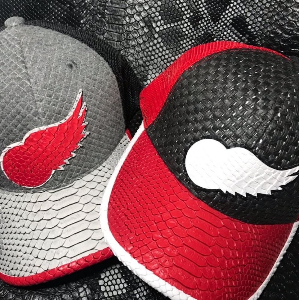 2 custom red wings trucker hats 1 of 1